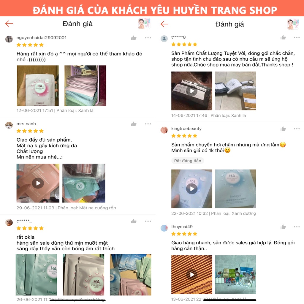 Mặt Nạ Giấy Dưỡng Da Mụn Cấp Ẩm Thải Độc HA Images - Thẩm Mỹ Huyền Trang