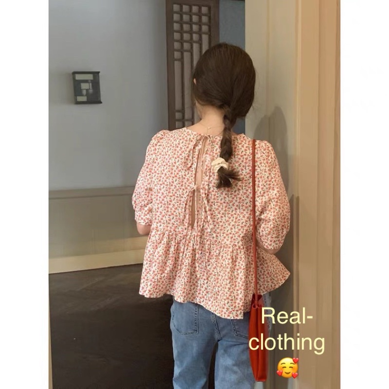 Áo babydoll hoa nhí + kèm ảnh thật