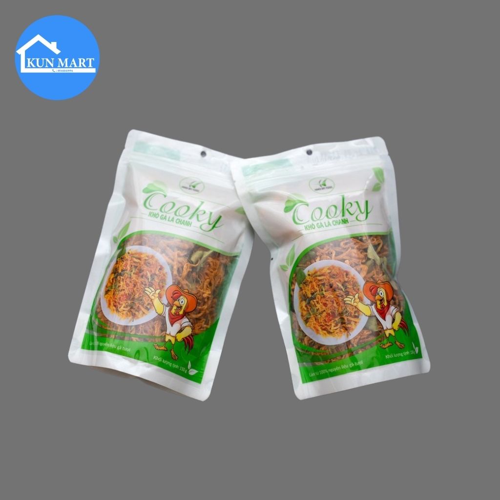Khô gà  Khô gà lá chanh Cooky thơm ngon hấp dẫn túi 300g.