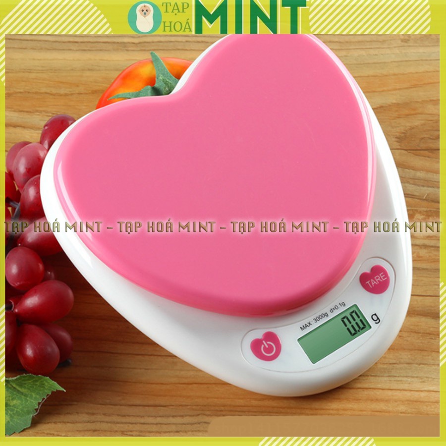 Cân tiểu ly, cân điện tử làm bánh hình trái tim 5kg - Tạp hoá mint