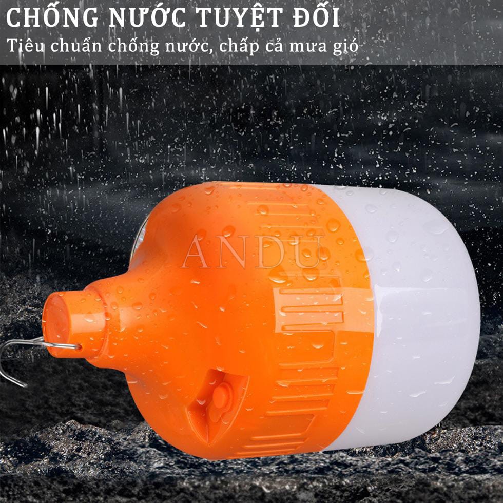 Bóng Đèn Tích Điện, Đèn Bulb 40W Tiết Kiệm Năng Lượng, Chống Nước + Kèm Sạc Điện Thông Minh