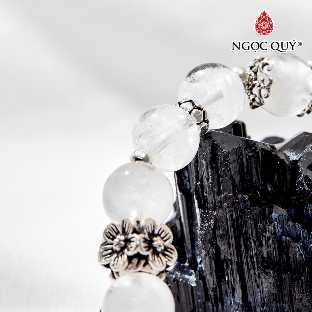 Vòng tay TA ưu linh trắng phối charm chuồn chuồn - Ngọc Quý