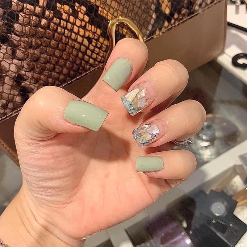 Xà cừ trắng mỏng ẩn gel, bột, phụ kiện nail