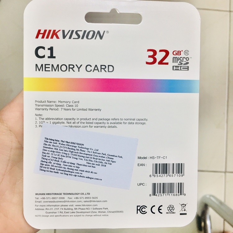 Thẻ Nhớ HIKVISION 32GB HS-TF-C1 92MB/S Chuyên Dùng Cho Camera Kèm Adapter | BigBuy360 - bigbuy360.vn