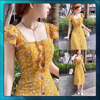 Đầm Voan Hoa Cánh Tiên Xếp Bèo Kèm Băng Đô - Thời Trang Dressery Store