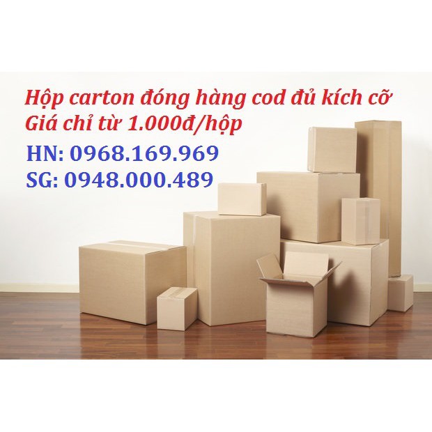 [Giá 1k] Combo 5 Hộp carton 15x10x5 - Thùng carton giá rẻ đóng hàng các loại