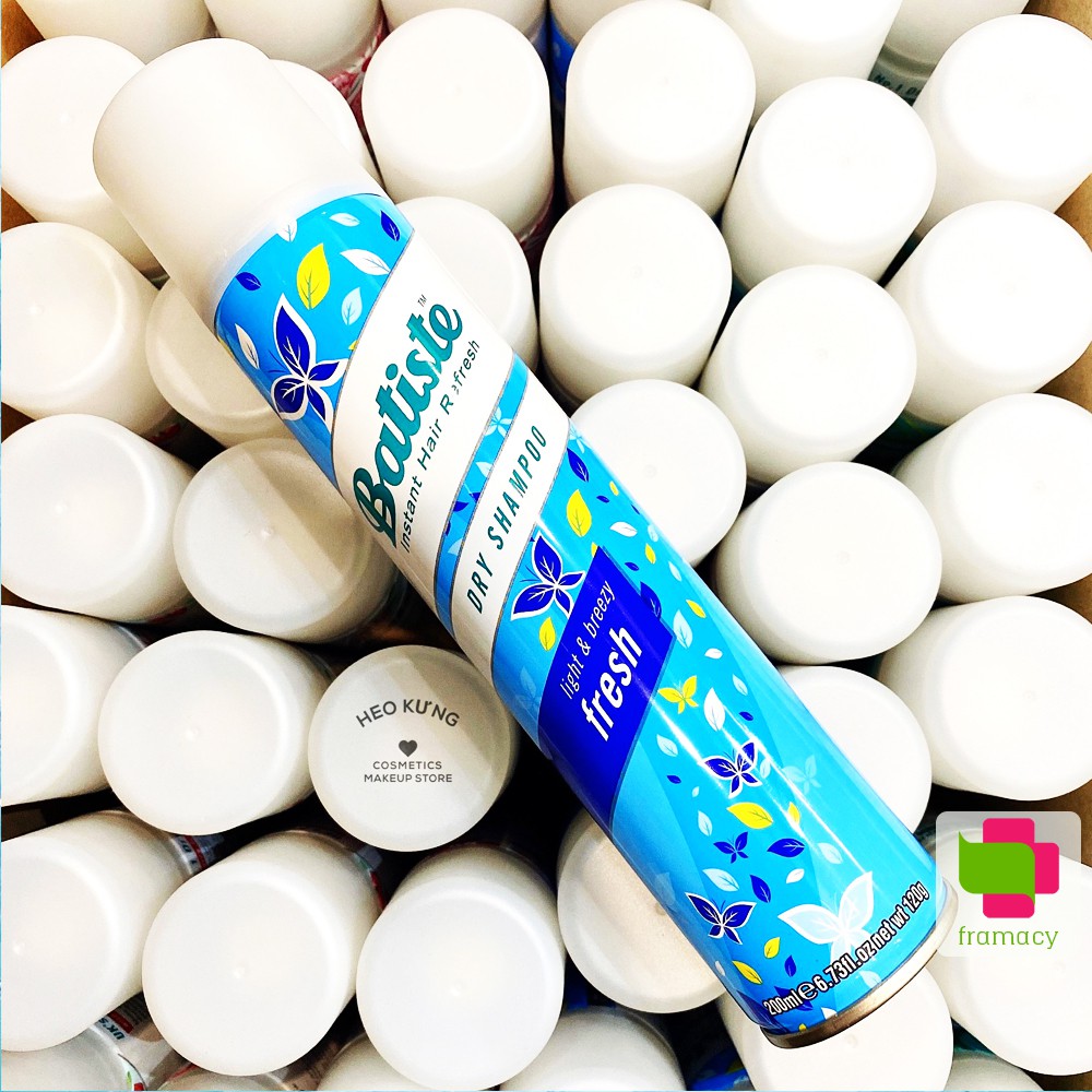 Dầu gội đầu khô Batiste Dry Shampoo, Anh  giúp tóc sạch bồng bềnh cho người từ 18 tuổi trở lên