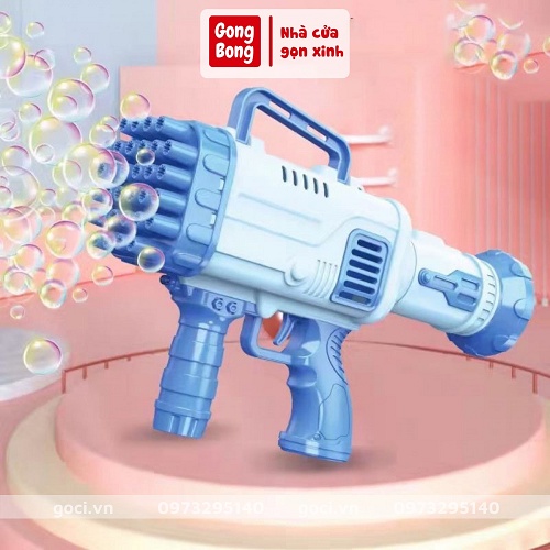 Súng Bắn Bong Bóng Xà Phòng 32-8 Nòng Máy Thổi Bong Bóng Nước Tự Động- Đồ Chơi Trẻ Em