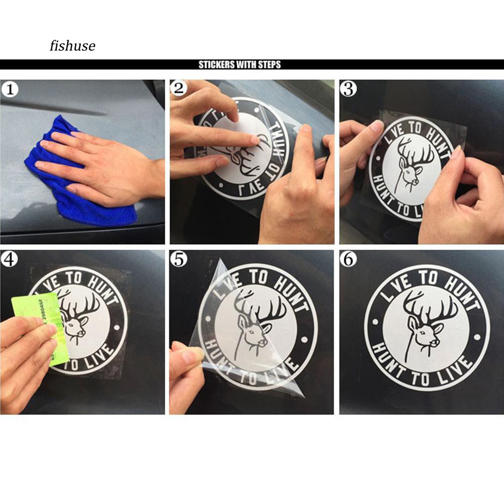 Decal dán trang trí hình ngựa phản quang " fhue _ " cho xe hơi