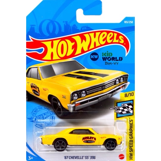 Xe mô hình Hot Wheels basic '67 Chevelle SS 396 GTC34, 40K.