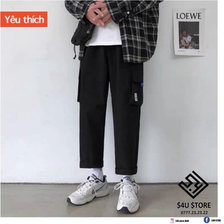 😈Được Kiểm Hàng Trước💖Quần kaki ống xuông túi hộp mix logo😈HÀNG SIÊU CẤP😈