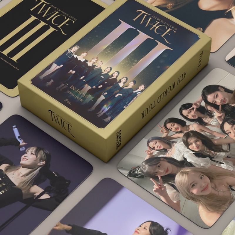 Set 55 Tấm Ảnh Lomo Card Nhóm Nhạc Kpop TWICE 4TH WORLD TOUR Series