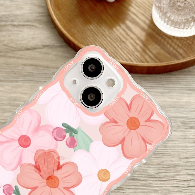 Ốp Điện Thoại TPU Mềm Trong Suốt In Họa Tiết Hoa Và Quả Cherry Cho Iphone 11 12 13 Pro MAX X XS MAX 6 7 8 Plus