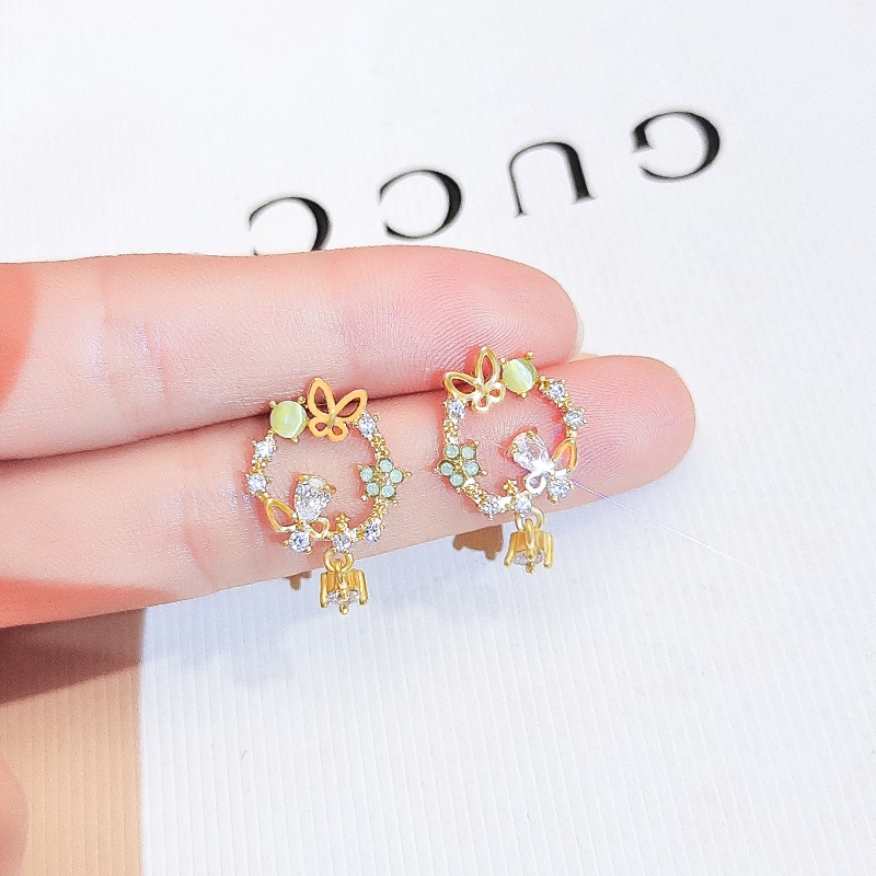 [Jiudolan] Bông Tai Hoa Tinh Tế Phong Cách Retro Hàn Quốc Cao Cấp
