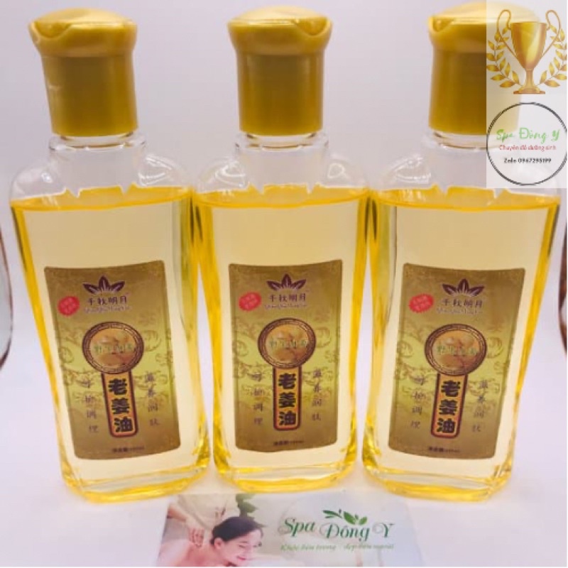 Tinh dầu massage body gừng 180ml rất thơm, dưỡng sinh đông y