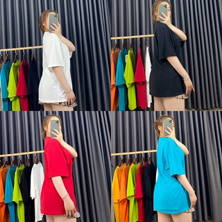 Áo Thun Trơn TADI Unisex Tay Lỡ Form Rộng Cổ Tròn Cho Nam Nữ - T1