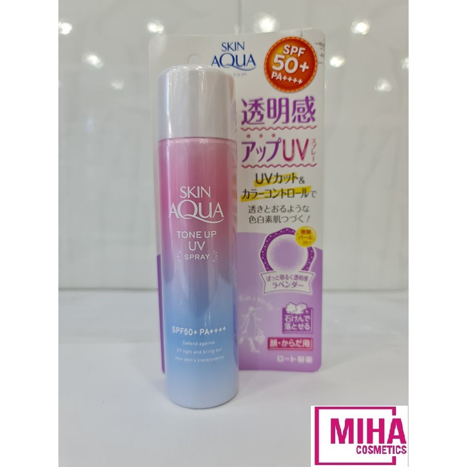 Xịt Chống Nắng Skin Aqua Tone Up UV Spray SPF50+ PA++++ 70g Nhật Bản