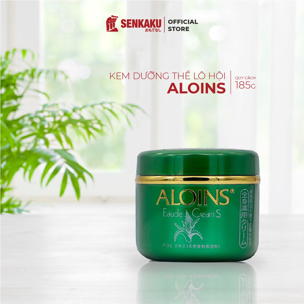 Kem dưỡng Aloins nhật Senkaku trắng da và dưỡng ẩm toàn thân Lô Hội Eaude Cream 185g