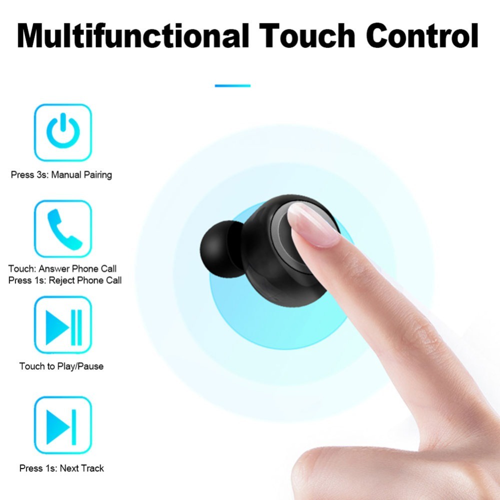 Tai Nghe Bluetooth Không Dây Y50 / Y50 Pro TWS Mini Y30 Kèm Hộp Sạc