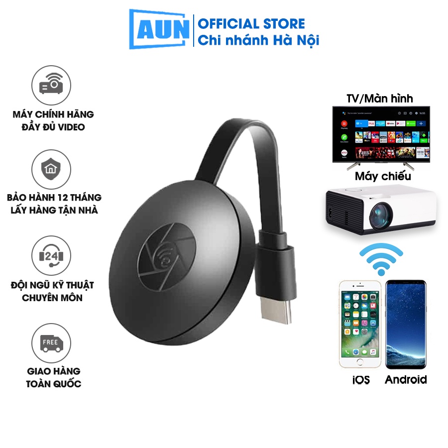 HDMI không dây Chrome Cast - Truyền hình ảnh video từ điện thoại, máy tính sang máy chiếu, màn hình, tivi