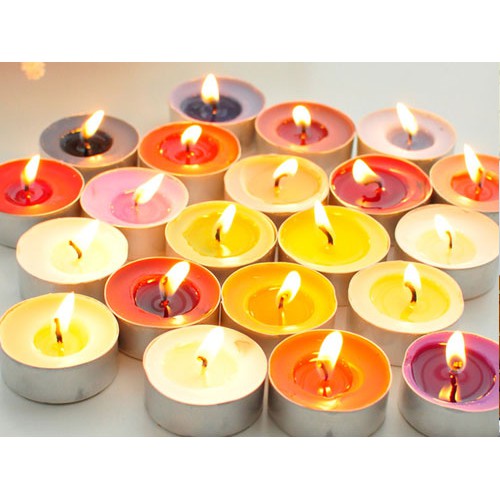 Nến thơm [HÀNG CAO CẤP], nến tealight không mùi, không khói hàng loại vỉ 100 viên cháy đến 4h