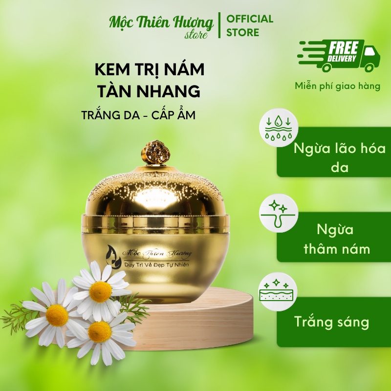 Kem Nám Tàn Nhang, Kem Xóa, Ngăn Ngừa Và Làm Mờ Thâm, Nám, Tàn Nhang Mộc Thiên Hương 150g/hủ