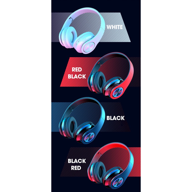Tai Nghe Bluetooth Không Dây B39 Có Đèn Led Hỗ Trợ Chơi game Trên Điện Thoại Máy Tính