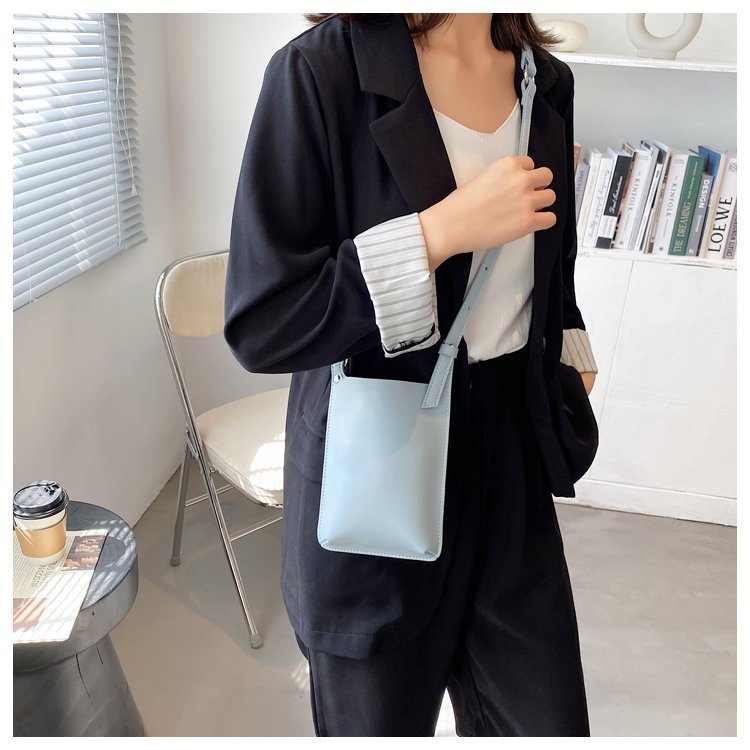 Túi đeo chéo mini đựng điện thoại thiết kế đơn giản thời trang mùa thu 2021 tùy chọn màu sắc