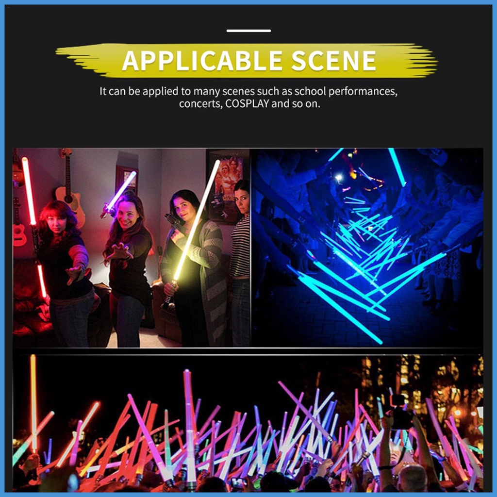 Thanh Kiếm Đồ Chơi Chiếu Tia Laser 7 Màu Sắc Có Thể Mở Rộng Dành Cho Trẻ
