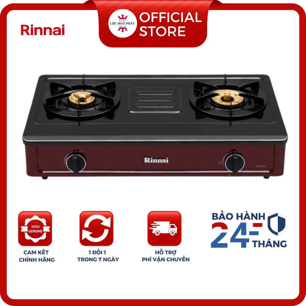 Bếp ga đôi Rinnai RV-B271SR - Ngọn lửa xanh - Tiết kiệm ga - Hàng chính hãng STORE
