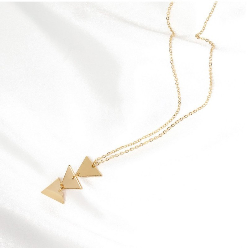 Vòng cổ Dài Mặt Tam Giác Thời Trang Cho Nữ
