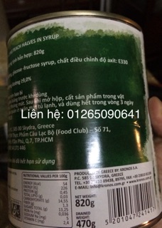 Đào lon Kronos 820gram