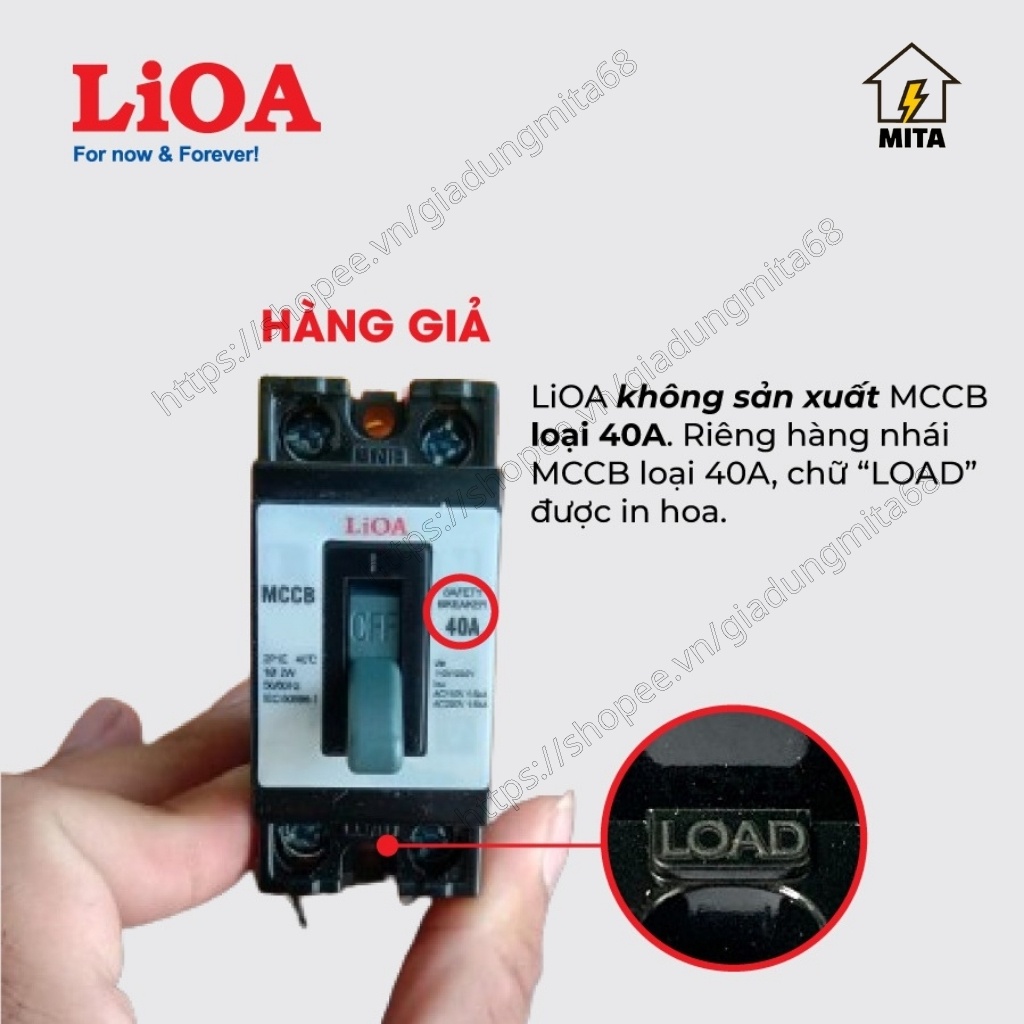 Cầu Dao Tự Động (APTOMAT) 2 Cực LiOA - ATTOMAT LiOA - MITA