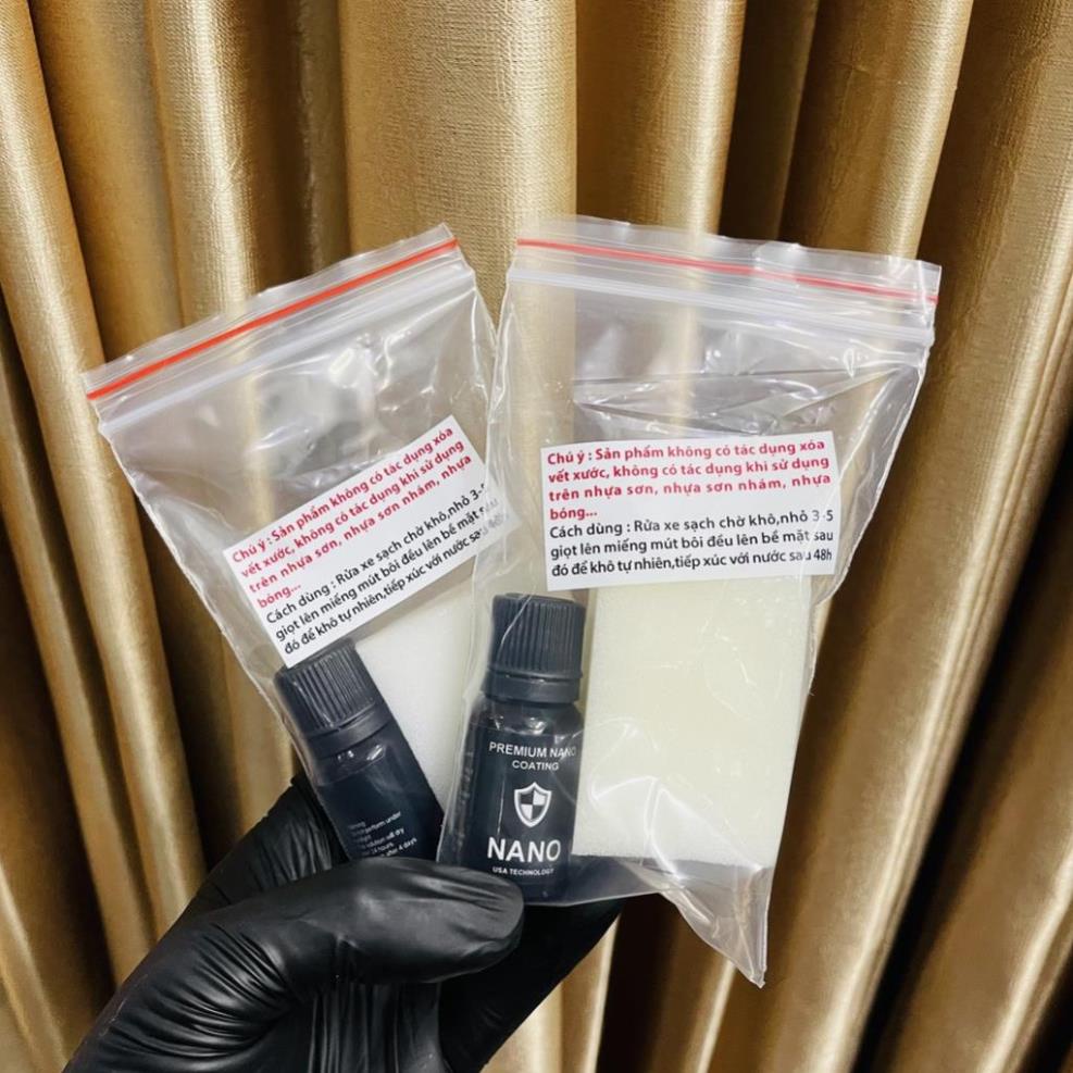 Phục hồi nhựa nhám xe máy NANO 10ml - làm đen nhựa nhám, hiệu ứng cánh sen, mưa không trôi, không phai màu