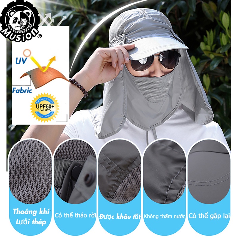 Nón trùm đầu Musion chống tia UV thiết kế sáng tạo