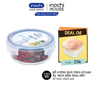Bộ Hộp Thuỷ Tinh Hộp Đựng Thực Phẩm Nikko INOCHI đựng Thức ăn Trong Ngăn Đá Tủ Lạnh Bảo Quản Thực Phẩm Tươi