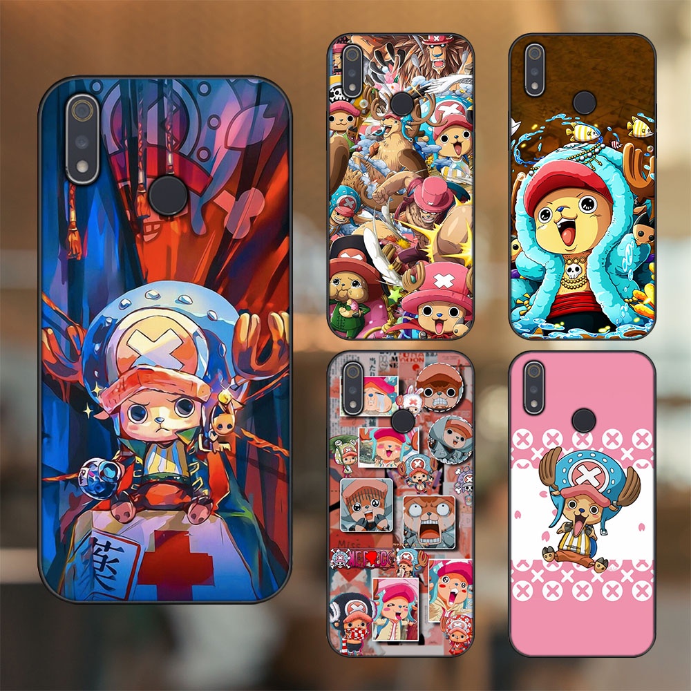 Ốp lưng Realme 3, 3 Pro viền đen in hình Chopper One Piece Đảo Hải Tặc