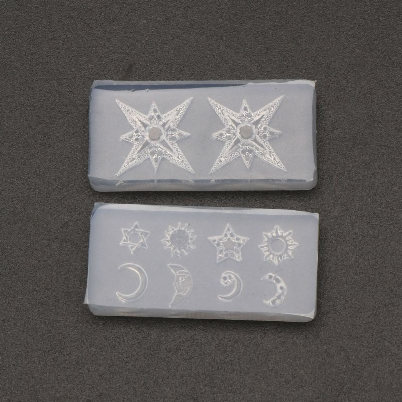 Khuôn silicone tạo hình mặt trăng và ngôi sao