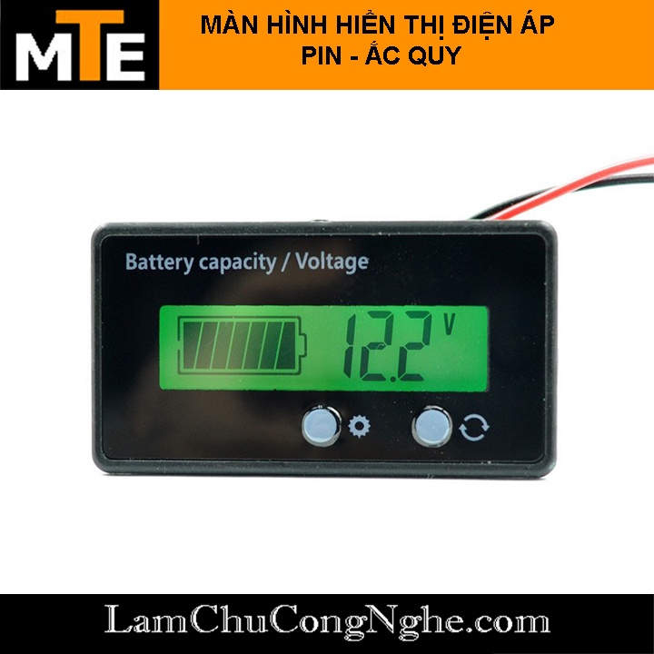 Màn hình LCD hiển thị điện áp pin- ắc quy 6 - 63V