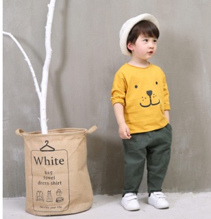 Set bộ bé trai vải thô đũi