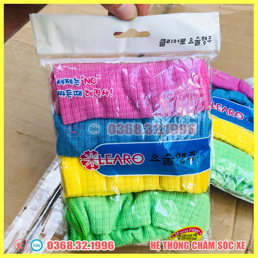 Khăn lau kính ô tô không ra tơ sợi đa năng cao cấp 30x40cm