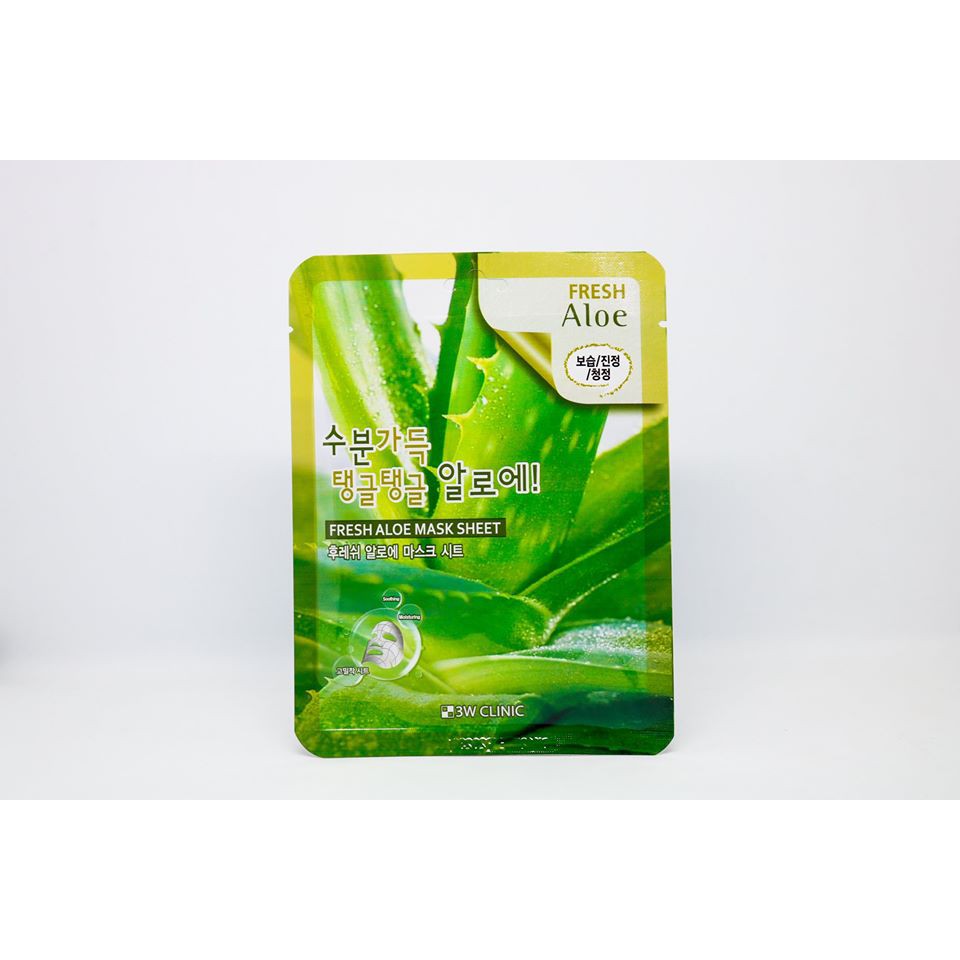 ( GIÁ TỐT NHẤT ) mặt nạ lô hội 3W CLINIC FRESH ALOE MASK SHEET - mẫu mới nhất 2020