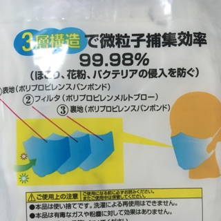 Khẩu trang 3D Nhật lọc 99,98% bụi 5 cái trong 1 túi như hình   Hàng có sẵn