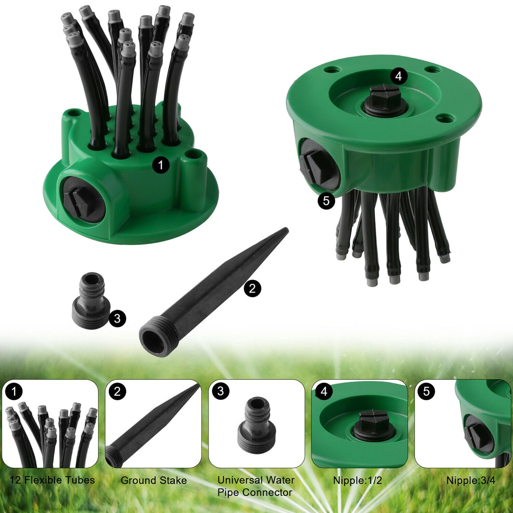 Vòi Phun Nước Tưới Cây Tự Động Xoay 360 Độ Tiện Dụng