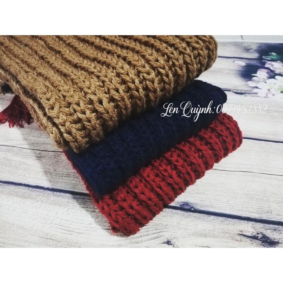 combo 3 khăn Len đan tay - khăn len handmade - Đồ len đan tay