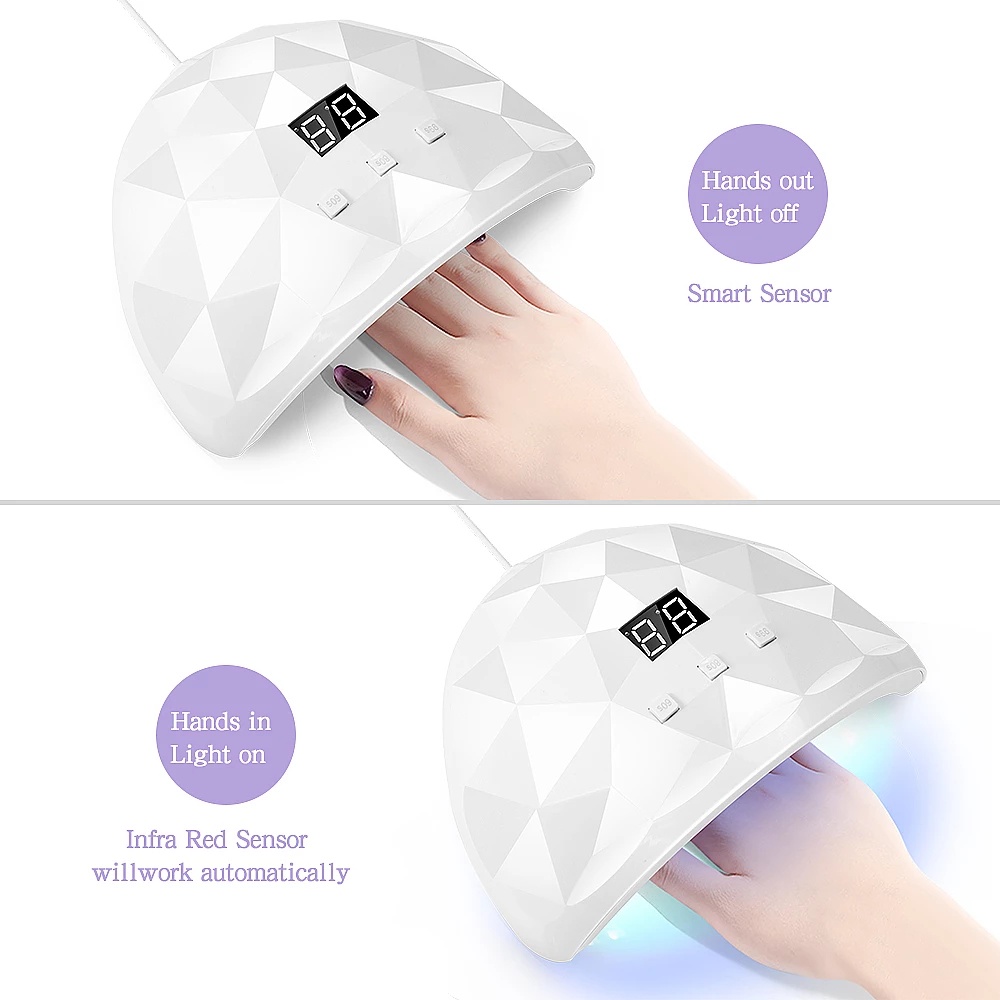 [Hàng mới về] Đèn sấy khô móng gel UV DIY tiện lợi với 2 màu tùy chọn