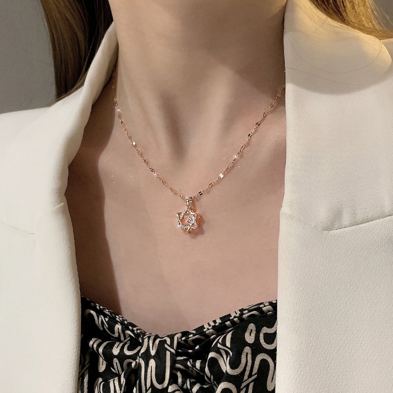 Dây chuyền mặt hình lục giác đơn giản thời trang