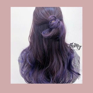 [TÍM ĐEN] Thuốc nhuộm tóc màu Tím Đen tặng kèm găng tay ni lông