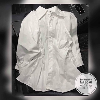 Sơmi peplum xếp eo bigsize (55-90kg)