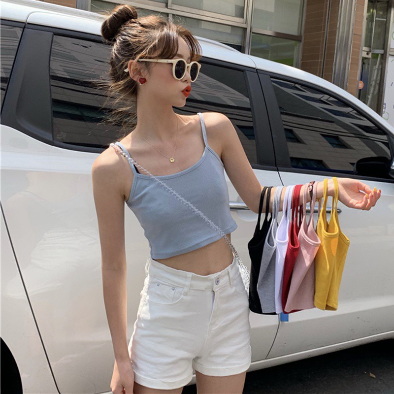 Áo nữ không tay màu trơn gợi cảm | BigBuy360 - bigbuy360.vn